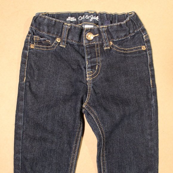 2 Pairs Girl's 3T Skinny Jeans - Picture 3 of 7